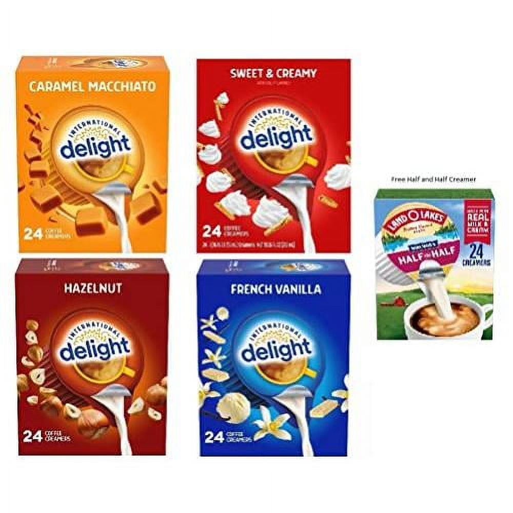 International Delight Singles Variety Bundle 4 Flavors Sweet Cream