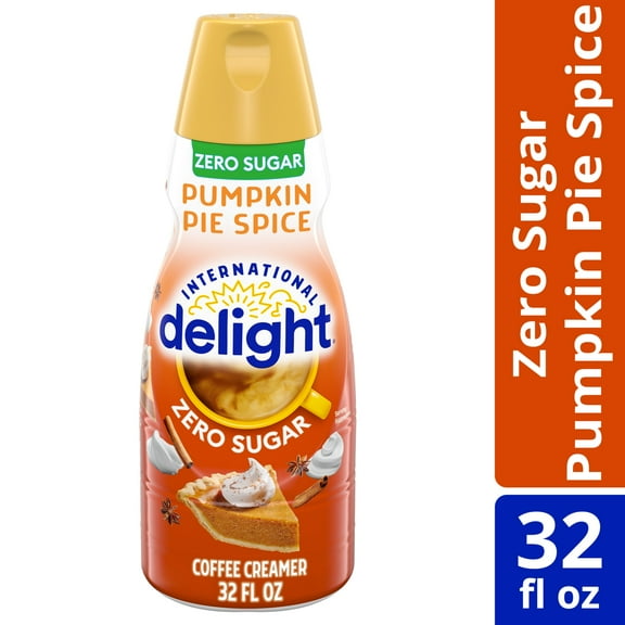 International Delight Zero Sugar Pumpkin Pie Spice Coffee Creamer Bottle, 32 fl oz
