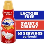 International Delight Sweet & Creamy Coffee Creamer Bottle, Lactose Free and Gluten Free, 32 fl oz