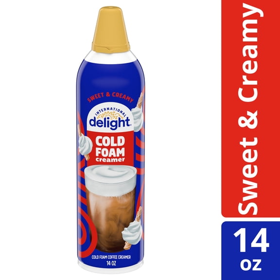 International Delight Sweet & Creamy Cold Foam Coffee Creamer, 14 oz Can