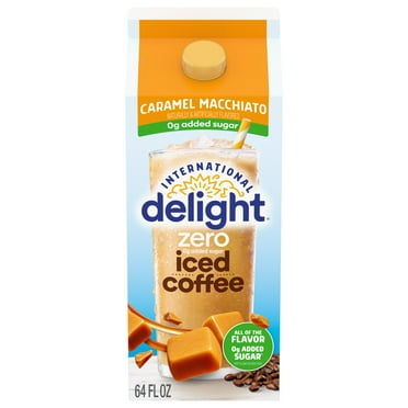 International Delight Zero Ready to Drink 0g Added Sugar, Caramel Macchiato Iced Coffee, 64 fl oz Carton