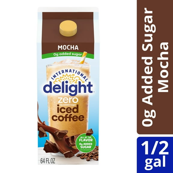 International Delight Zero Ready to Drink 0g Added Sugar, Mocha Iced Coffee, 64 fl oz Carton