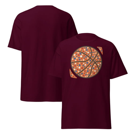 International Dot Day Basketball T-Shirt, Polka Dots T-Shirt (Maroon, S)