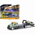 thumbnail image 1 of International DuraStar Flatbed Truck #17 and 1988 Ford Mustang LX #17 Light Green Metallic with Stripes and Graphics "Elite Transport" Series 1/64 Diecast Models by Maisto, 1 of 3