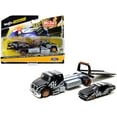 thumbnail image 1 of International DuraStar Flatbed Truck #22 and 1988 Ford Mustang LX #22 Matt Black w/Gray Graphics 1/64 Diecast Models by Maisto, 1 of 3
