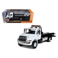 thumbnail image 1 of International Durastar 4400 Flat Bed Tow Truck White With Chrome Bed 1/24 Diecast Model by Jada, 1 of 1