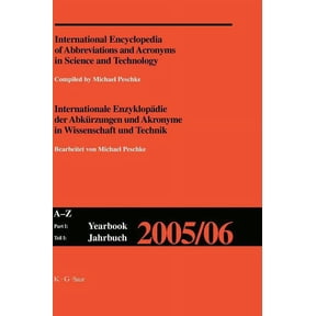 International Encyclopedia of Abbreviations and Acronyms in Science and Technology Pt. 1 : A-Z