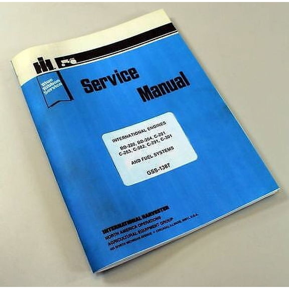 International Farmall 666 686 Tractor Gas Engine Service Repair Manual Ih Lpg Lp