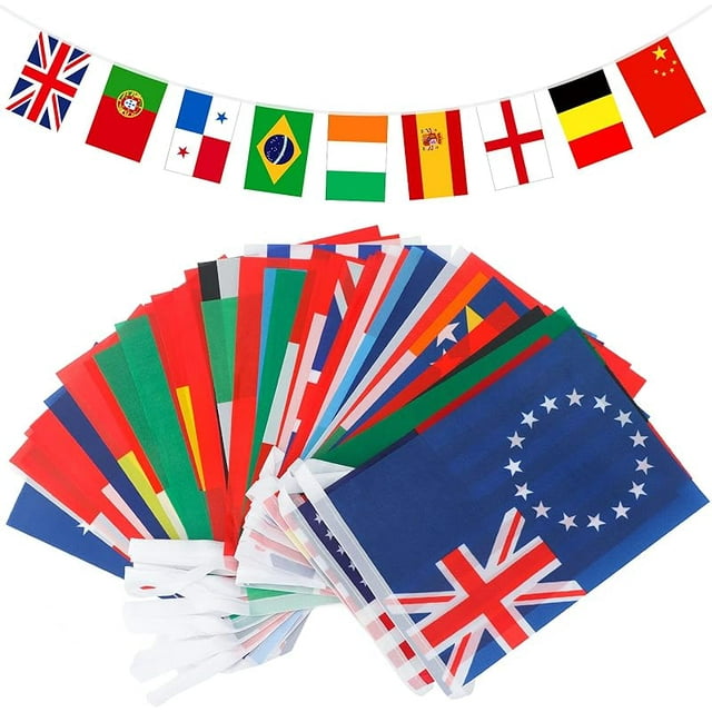 International Flags,164 Feet 8.2'' x 5.5'' World Flags, 200 Countries ...