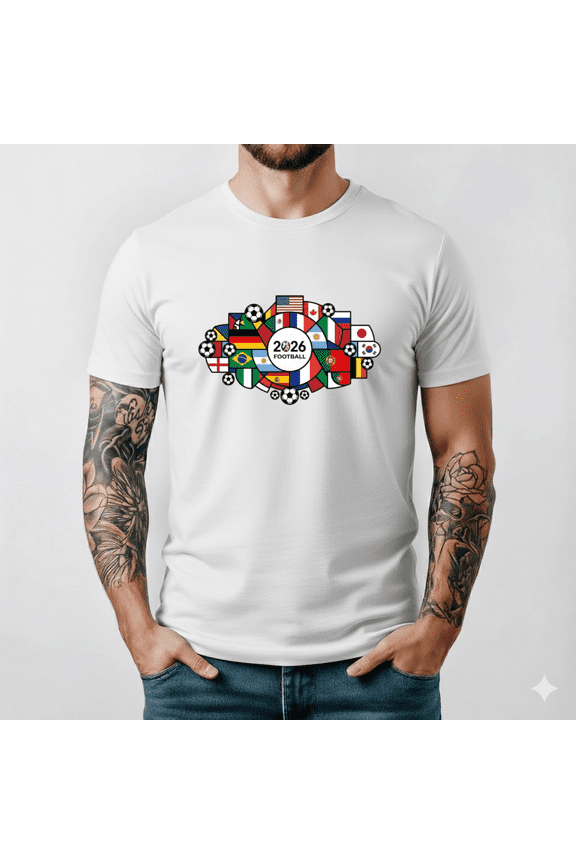 International Football Tee USA Canada Mexico Soccer T Shirt Global Fan Gear Top,for unisex up to 5XL