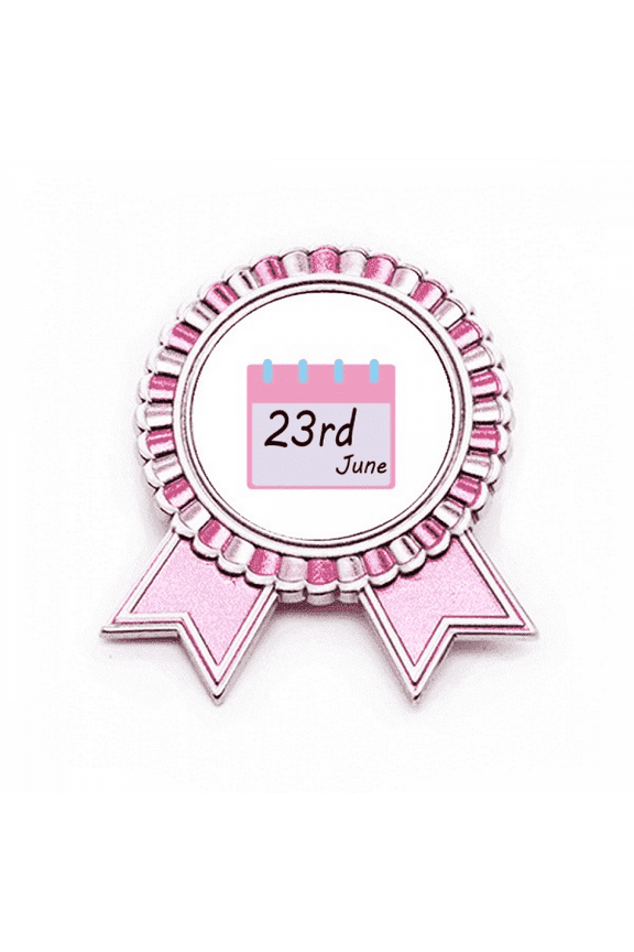 International Games Day Sports Meet Badge Brooch Pin Pink Winner Award Medal