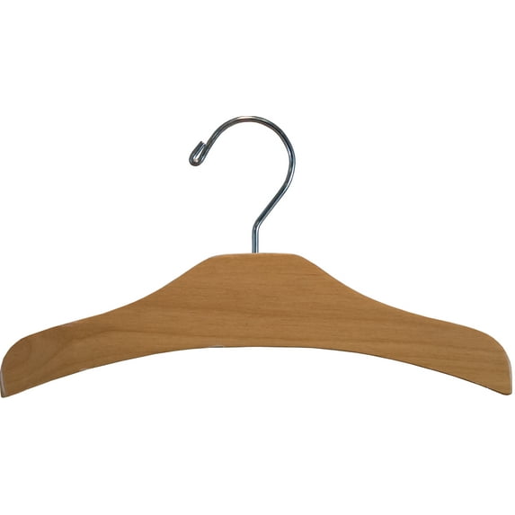 International Hanger Alder Wood Arched Kid's Top Hanger, 50 Pack