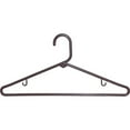 thumbnail image 1 of International Hanger, Brown Plastic Tubular Combo Hanger with Bar and Hooks for Straps on Tops, 36 Pack, 1 of 5
