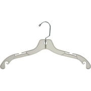 International Hanger Clear Plastic 4-Notches Top Hanger, 25 Pack