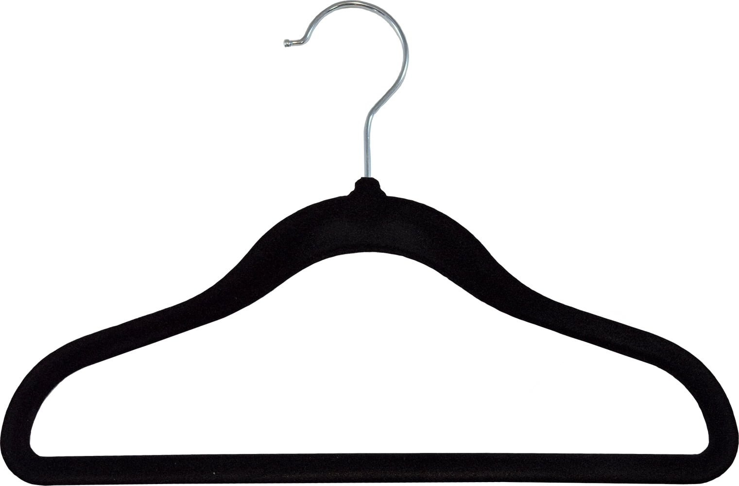 Save on Black Slim-Line Flock Suit Hanger With Flocked Bar - 17