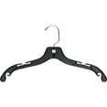 thumbnail image 1 of International Hanger Matte Black Plastic 4-Notches Top Hanger, 25 Pack, 1 of 5