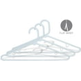 thumbnail image 1 of International Hanger White Plastic Tubular Suit Hanger for Tops or Pants, 36 Pack, 1 of 4