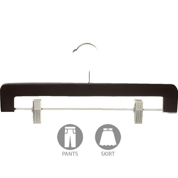 International Hanger Wooden Pants Hanger, 50 Pack