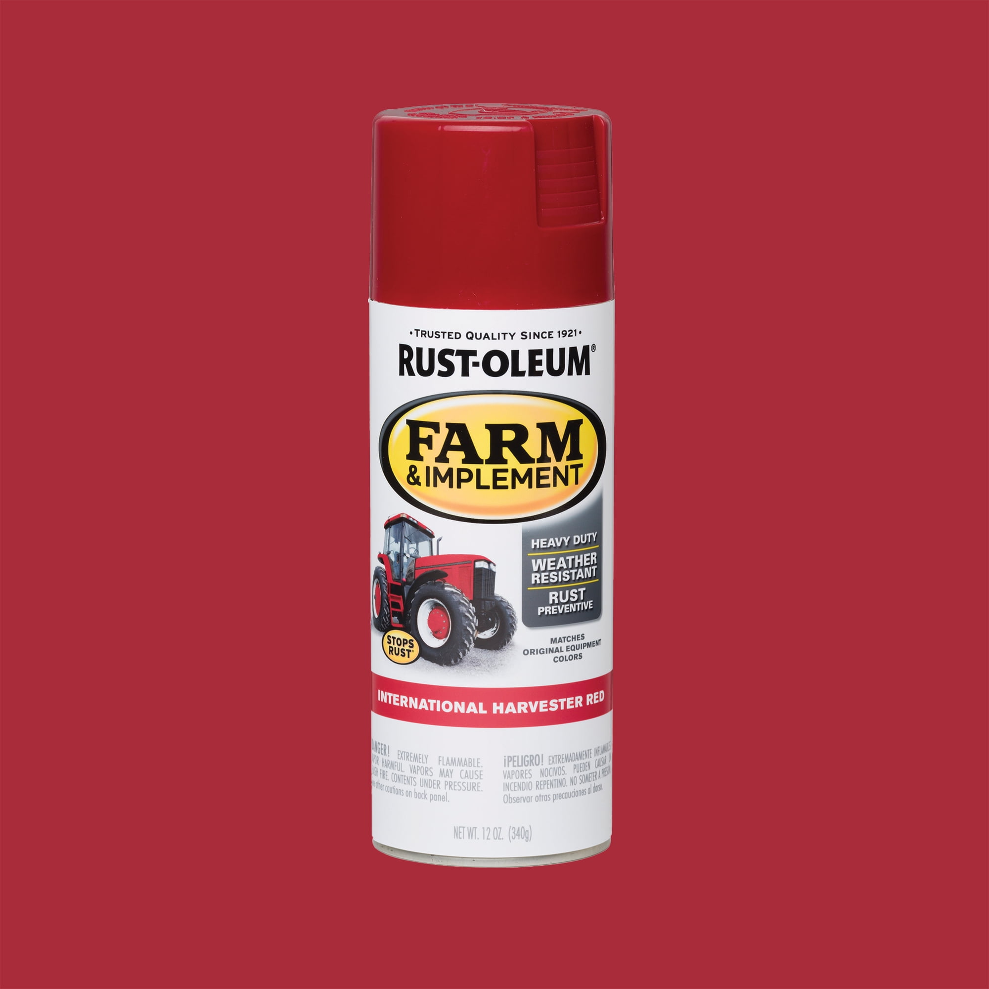 International Harvested Red, Rust-Oleum Specialty Farm & Implement Gloss Spray Paint- 280127, 12 oz