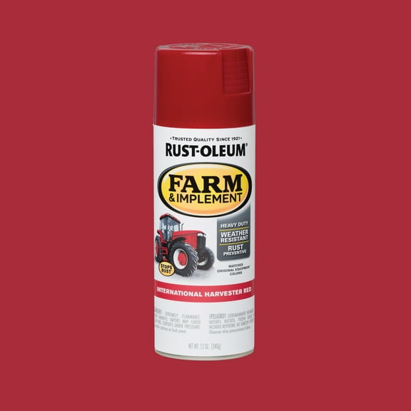 International Harvested Red, Rust-Oleum Specialty Farm and Implement Gloss Spray Paint- 280127, 12 oz