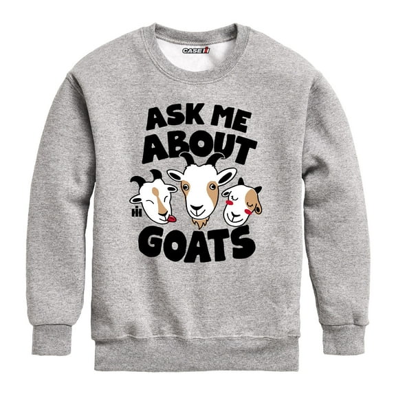 International Harvester - Ask Me About Goats - Toddler Crewneck Fleece Sweatshirt