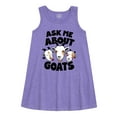 thumbnail image 1 of International Harvester - Ask Me About Goats - Toddler Girls A-line Dress, 1 of 5
