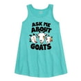 thumbnail image 1 of International Harvester - Ask Me About Goats - Toddler Girls A-line Dress, 1 of 5