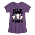 thumbnail image 1 of International Harvester - Ask Me About Goats - Toddler Girls Short Sleeve Graphic T-Shirt, 1 of 6