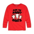 thumbnail image 1 of International Harvester - Ask Me About Goats - Toddler Long Sleeve Graphic T-Shirt, 1 of 5