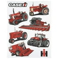 thumbnail image 1 of International Harvester & Case IH Tractor & Combine Sticker Decal Sheet EXC-430, 1 of 5