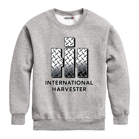 International Harvester - Diamond Plate - Youth Crewneck Fleece Sweatshirt
