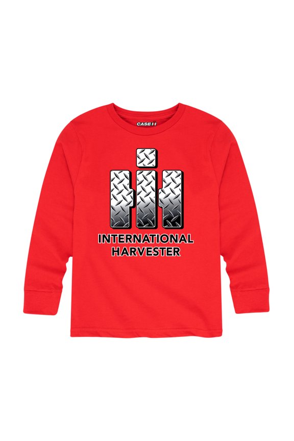 International Harvester - Diamond Plate - Youth Long Sleeve Graphic T-Shirt