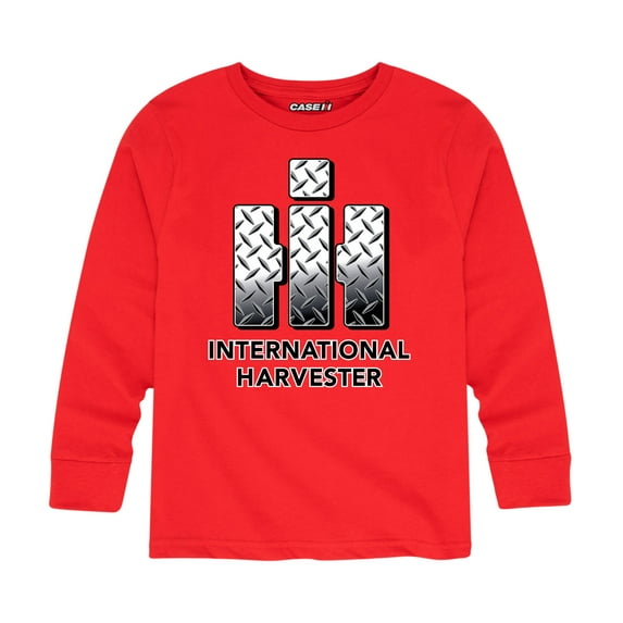 International Harvester - Diamond Plate - Youth Long Sleeve Graphic T-Shirt