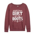 thumbnail image 1 of International Harvester Dirt On My Boots - Women's Lightweight French Terry Long Sleeve Shirt, 1 of 6