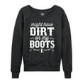 thumbnail image 1 of International Harvester Dirt On My Boots - Women's Lightweight French Terry Long Sleeve Shirt, 1 of 6