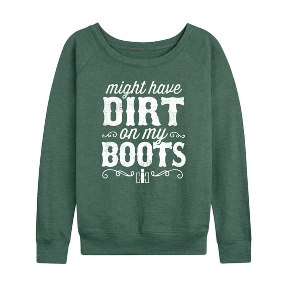 International Harvester Dirt On My Boots - Women's Lightweight French Terry Long Sleeve Shirt