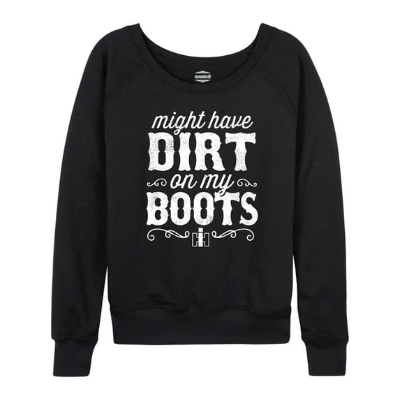 International Harvester Dirt On My Boots - Women's Lightweight French Terry Long Sleeve Shirt