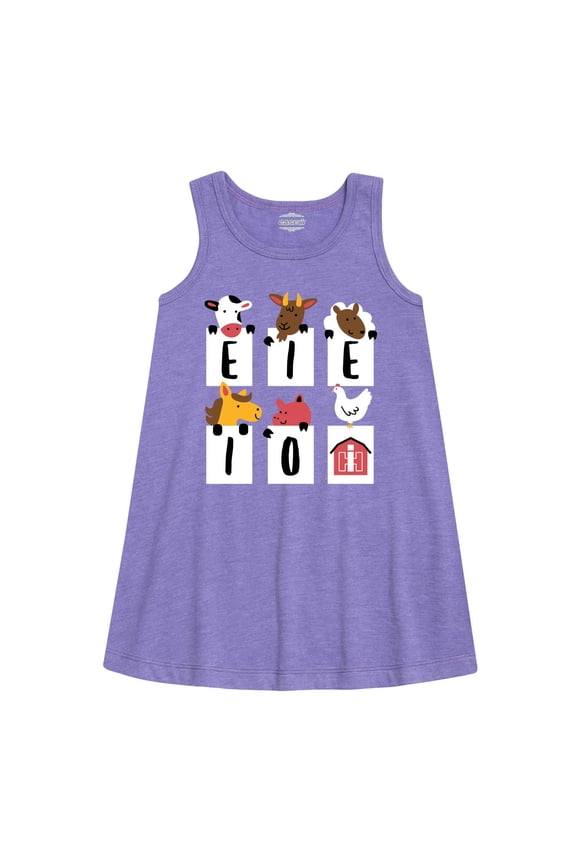 International Harvester - E-I-E-I-O Barnyard Animals - Toddler Girls A-line Dress