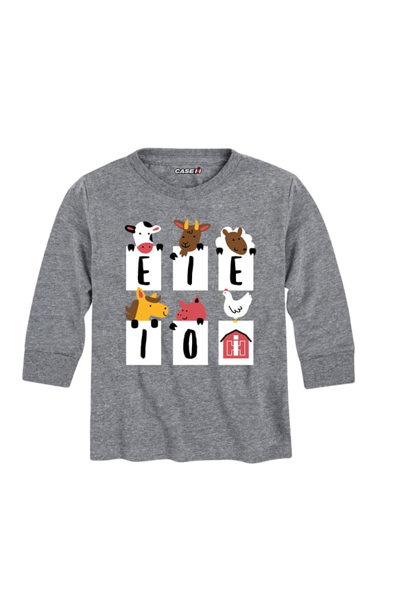International Harvester - E-I-E-I-O Barnyard Animals - Toddler Long Sleeve Graphic T-Shirt