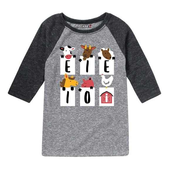 International Harvester - E-I-E-I-O Barnyard Animals - Toddler Raglan Graphic T-Shirt