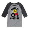 thumbnail image 1 of International Harvester - Farming Is The Good Life - Toddler Raglan Graphic T-Shirt, 1 of 5