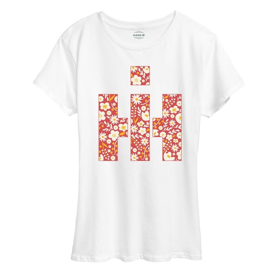 International Harvester Floral Fill Logo - Women's Short Sleeve Graphic T-Shirt