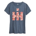 thumbnail image 1 of International Harvester Floral Fill Logo - Women's Short Sleeve Graphic T-Shirt, 1 of 6