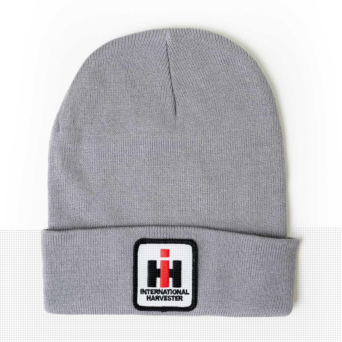 International Harvester Logo Gray Beanie Hat, IHGRYK