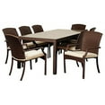 thumbnail image 1 of Bahamas 7 Piece Sling Patio Dining Set With 62 X 35 Inch Oval Eucalyptus Extension Table By Amazonia, 1 of 5