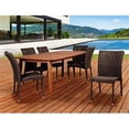thumbnail image 1 of Amazonia Abaco 6-Person Resin Wicker Patio Dining Set With Eucalyptus Table, 1 of 6