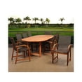 thumbnail image 1 of Bahamas 9 Piece Sling Patio Dining Set With 70 X 45 Inch Oval Eucalyptus Extension Table By Amazonia, 1 of 7