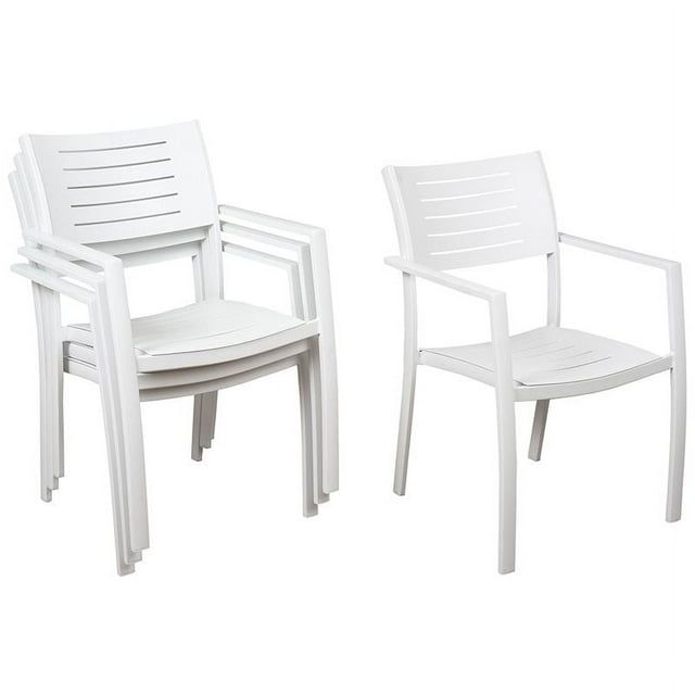 International Home Atlantic Noordam Patio Dining Arm Chair (Set of 4)