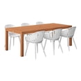 thumbnail image 1 of International Home Miami Corp Amazonia 7-Piece Patio Dining Set in White/Brown, 1 of 6