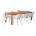 thumbnail image 1 of International Home Miami Corp Amazonia 9-Piece Patio Dining Set in White/Brown, 1 of 7